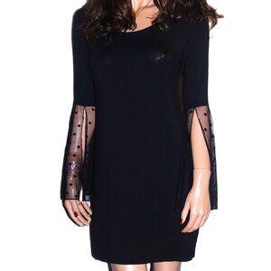 AmeLia James Black Lace Polka Dot Dress XS